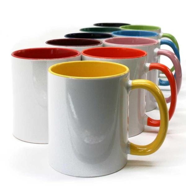 Tasse en céramique intérieur et anse de couleur HAUTE QUALITY (A)