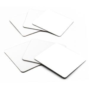 Posavasos cuadrado de cartón y base de corcho para sublimación