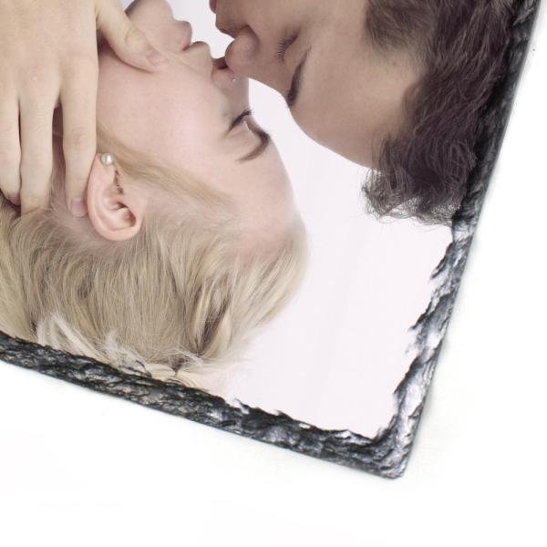 Portafotos pizarra cuadrado 19 x 19 cm