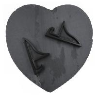 Heart rock slate photo frame 19.5 x 19.5 cm