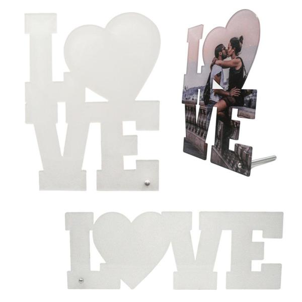Acrylic photo frame Love for sublimation