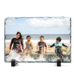 Rectangular rock slate photo frame 19 x 14 cm 2