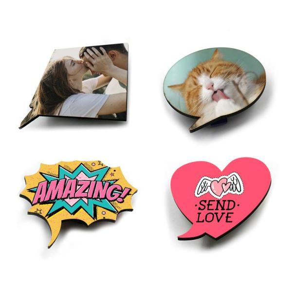 Wooden magnets with clip (5units pack) for sublimation