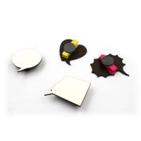 Wooden magnets with clip (5units pack) for sublimation