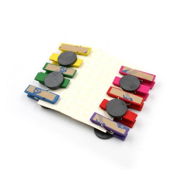 Wooden magnets with clip (5units pack) for sublimation