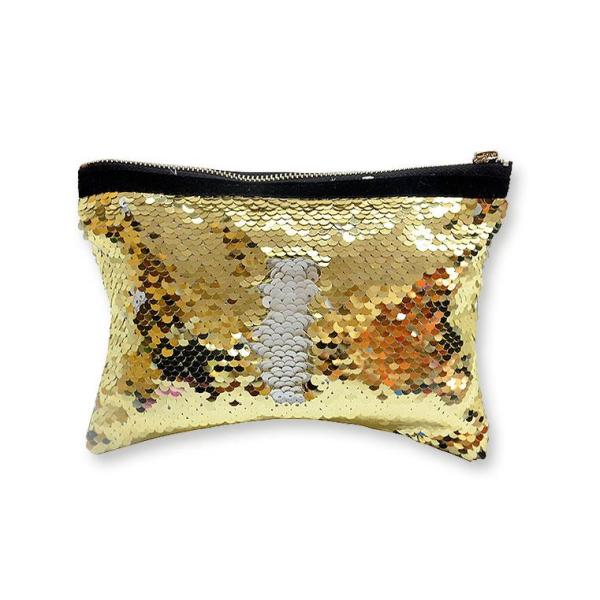 Astuccio / Pochette effetto lino paillettes reversibili  per sublimazione