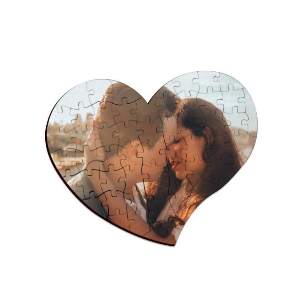Puzzles corazón de 55 piezas de madera para sublimación
