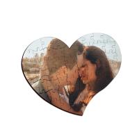 Puzzle cuore in legno 55 pezzi (24,5x20 cm) | Personalizzabile