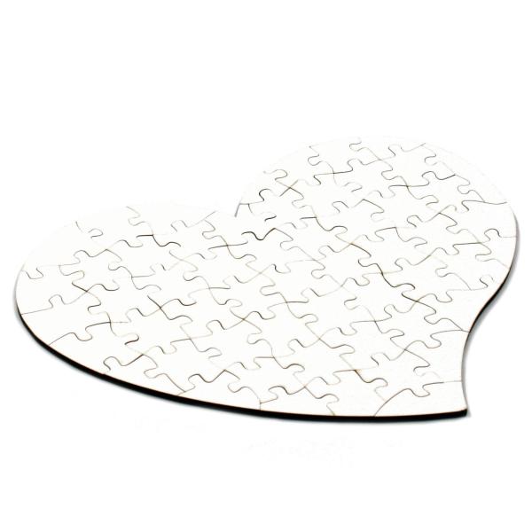 Puzzle cuore in legno 55 pezzi (24,5x20 cm) | Personalizzabile