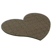 Puzzle cuore in legno 55 pezzi (24,5x20 cm) | Personalizzabile