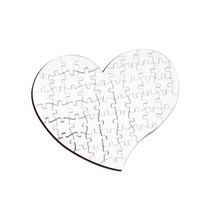 Puzzles corazón de 55 piezas de madera  (24,5 x 20 cm)
