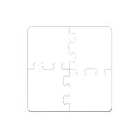 Puzzles carrés en bois 4 pièces 19x19 cm pour sublimation