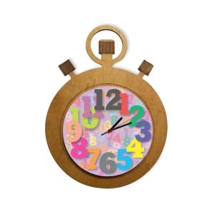 Relojes cronómetro redondos de madera 2