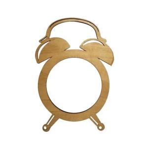 Horloges rondes en bois en forme de réveil pour sublimation