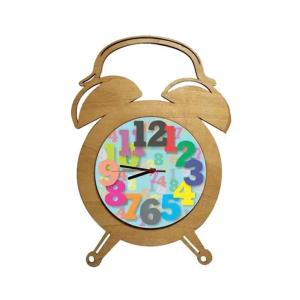 Horloges rondes en bois en forme de réveil pour sublimation 2