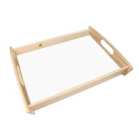 Bandeja de madera rectangular