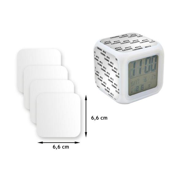 Láminas plásticas para Reloj despertador con luz  de colores (tipo II)