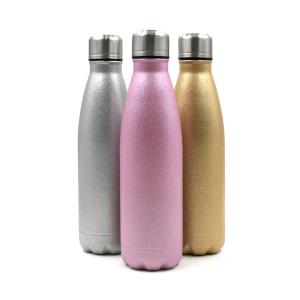 Bouteille d'eau en acier inoxydable effet pailleté de 500 ml