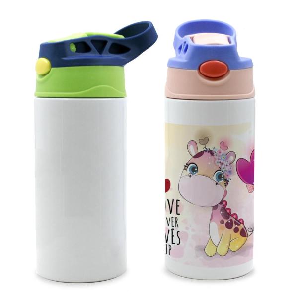 Botella de acero inoxidable para niños con tapa