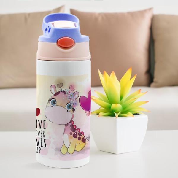 Stainless steel bottle for kids with lid