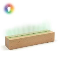Socle en bois à leds multicolores pour panneaux et acrylique