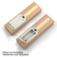 Base madera con led multicolor para paneles y metacrilato