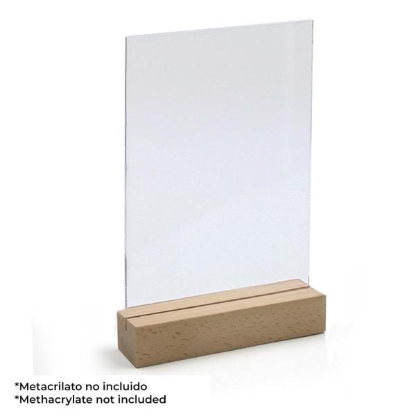 Base madera con led multicolor para paneles y metacrilato