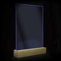 Acrylic photo holder + wooden base with light (rectangle 15x22 cm)