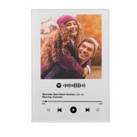 Acrylic photo holder + wooden base with light (rectangle 15x22 cm)