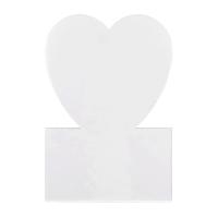 Cadre photo en acrylique + base en bois + lumière (coeur + rectangle)