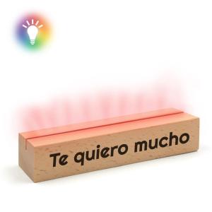 Base madera con led multicolor para paneles y metacrilato 2