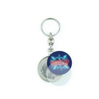 Circular metal keychain MO-33D