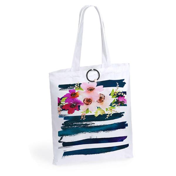 Bolsa de compra plegable con goma para sublimación