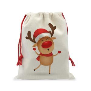 Bolsas saco de navidad tipo lino 2