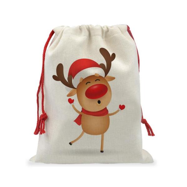 Bolsas saco de navidad ( tipo lino) para sublimación