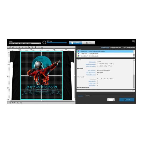 Imprimante textile hybride DTG et DTF Epson SureColor SC-F2200