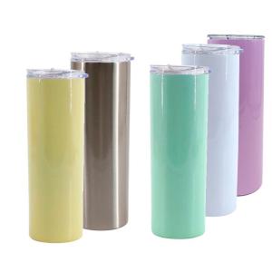 Bouteille en acier inoxydable de 20 oz avec couvercle transparent