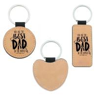 Pastel Brown leatherette keychains (various shapes)