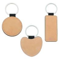 Pastel Brown leatherette keychains (various shapes)