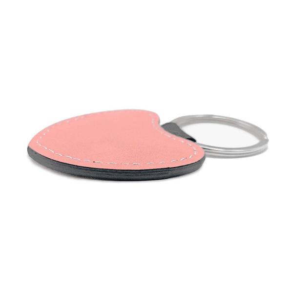 Llaveros de símil piel rosa pastel (varias formas)