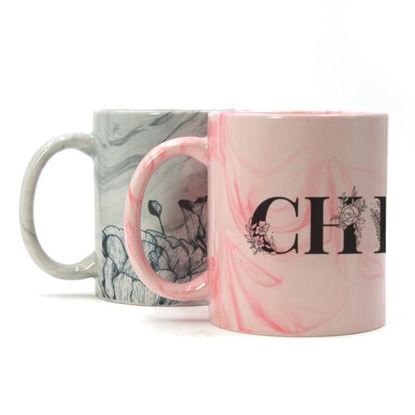 Ceramic mug with Marble-effect