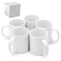 Pack of White ceramic mugs of QUALITY B with individual box (36 units)
