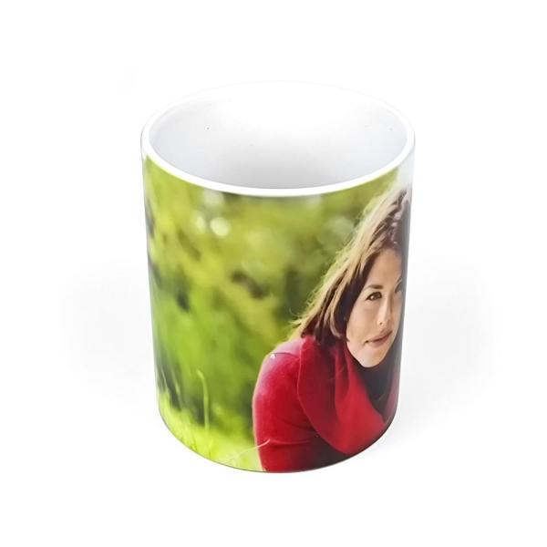 White ceramic mugs of QUALITY B sublimated