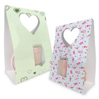 Personalized sublimation mug presentation box with heart handle