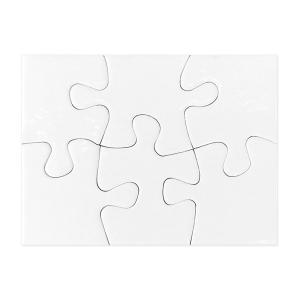 Puzzle 6 piezas alta calidad (8x6 cm) en blanco