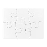 6 piece high quality Puzzle (8x6 cm) blank