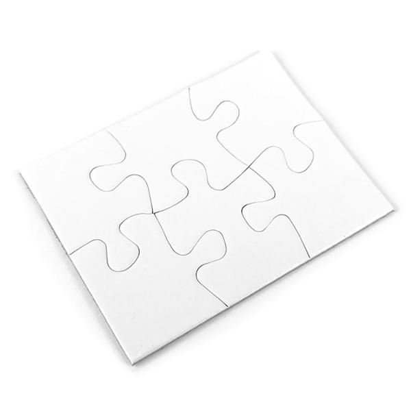 6 piece high quality Puzzle (8x6 cm) blank