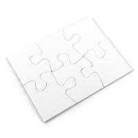 Puzzle 6 pièces haute qualité (8x6 cm) vierge