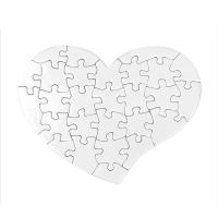 28 piece heart shaped high quality Puzzle (14x10 cm) blank