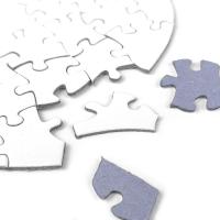 28 piece heart shaped high quality Puzzle (14x10 cm) pieces